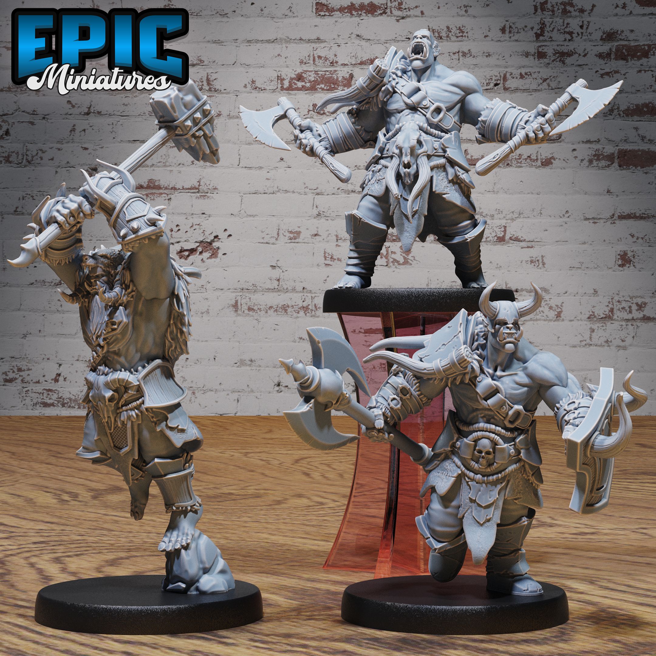 Orc Army Set D / Green Skin Lord / Male Humanoid Warrior / Burly Raider Tribe / Beast Tamer / Evil Forest Fighter / Woodland Encounter